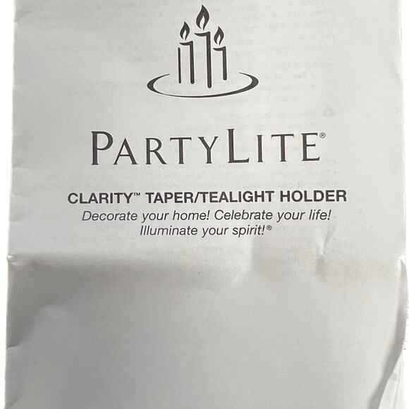 PARTYLITE “CLARITY” SET OF 3 TAPER/TEALIGHT HOLDERS NIB - Picture 9 of 13